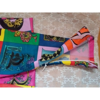 Pre-owned Versace Multicolour Spandex Trousers