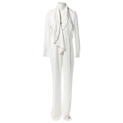 Pre-owned Azzaro Jumpsuit In White