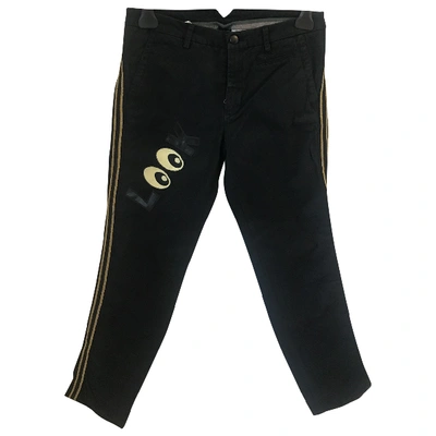 Pre-owned History Repeats Black Cotton Trousers
