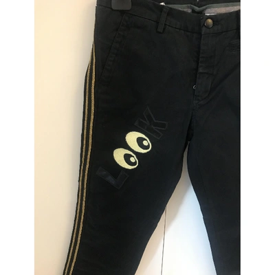 Pre-owned History Repeats Black Cotton Trousers