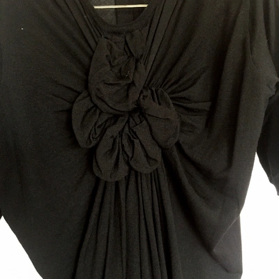 Pre-owned Moschino Wool Mini Dress In Black