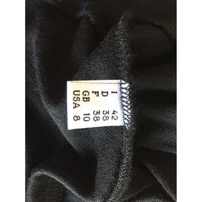 Pre-owned Moschino Wool Mini Dress In Black