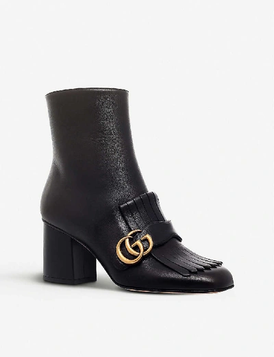 Marmont leather heeled ankle boots