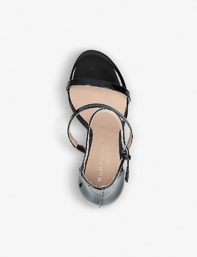 Shop Kurt Geiger Park Lane Patent Leather Stiletto Sandals In Black