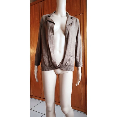 Pre-owned Dior Cashmere Cardigan In Camel