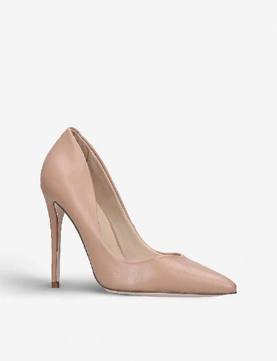Shop Kg Kurt Geiger Alyx Faux Patent-leather Courts In Nude