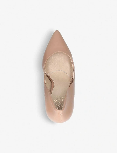 Shop Kg Kurt Geiger Alyx Faux Patent-leather Courts In Nude