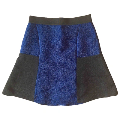 Pre-owned Sandro Mini Skirt In Blue