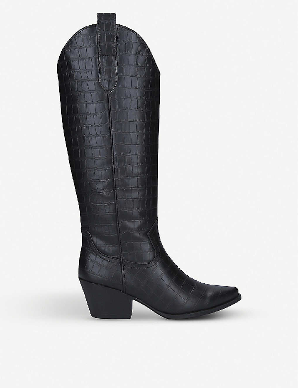 croc print boots