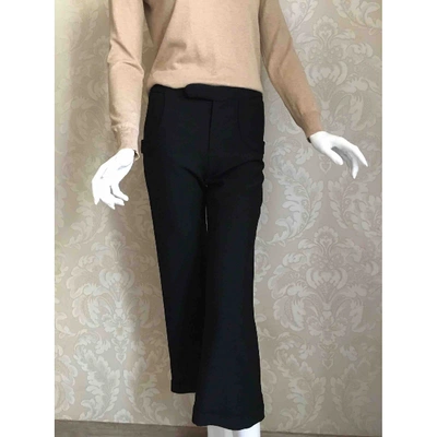 Pre-owned Marni Wool Trousers In Black