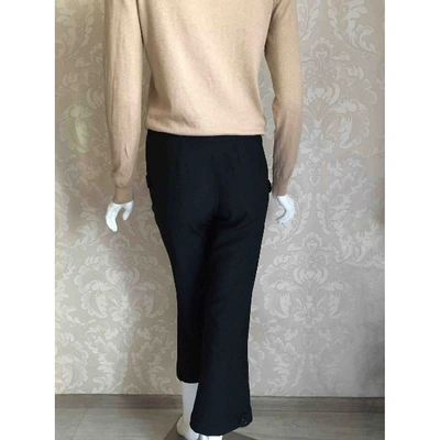 Pre-owned Marni Wool Trousers In Black