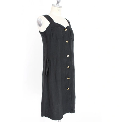 Pre-owned Ferragamo Maxi Dress In Black