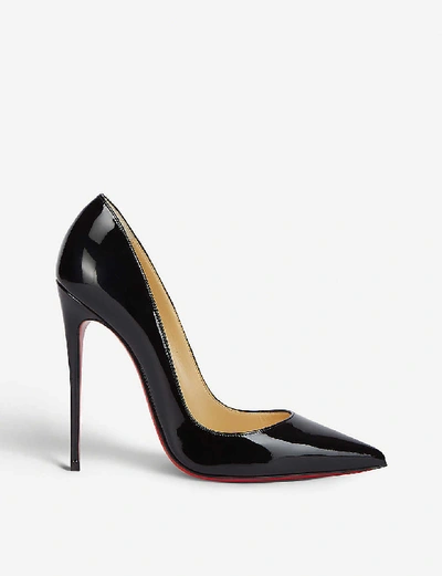 Shop Christian Louboutin Women's Black So Kate 120 Patent-leather Courts