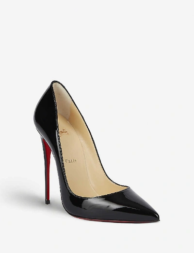 Shop Christian Louboutin So Kate 120 Patent-leather Courts In Black