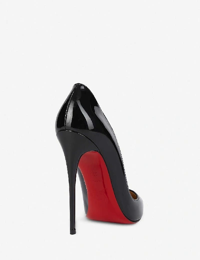 Shop Christian Louboutin So Kate 120 Patent-leather Courts In Black