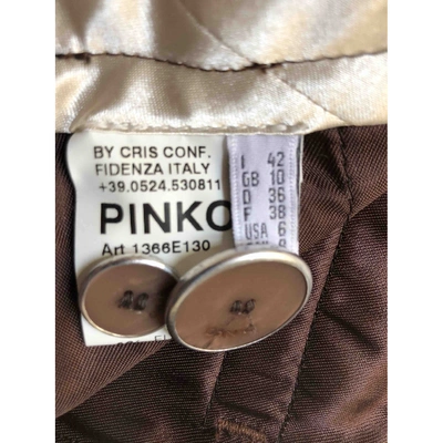 Pre-owned Pinko Straight Pants In Brown