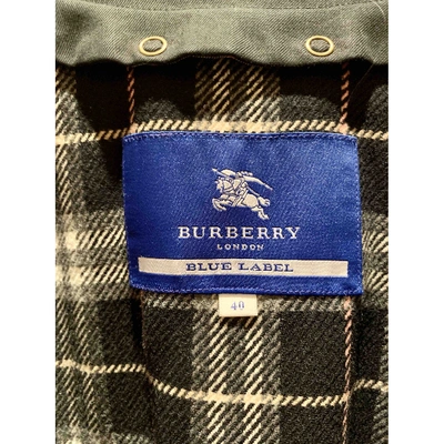 Pre-owned Burberry Wool Trench Coat In Black
