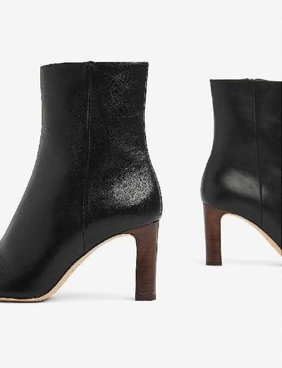 Shop Lk Bennett Mirabelle Leather Ankle Boots In Bla-black