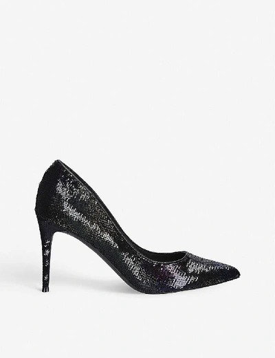 Shop Steve Madden Womens Mult/other Lillie Sequinned Court Shoes 36