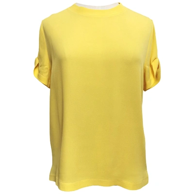 Pre-owned Valentino Yellow Silk  Top