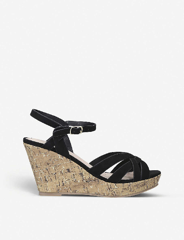 kurt geiger wedges black