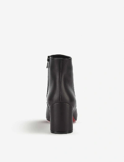Shop Christian Louboutin Womens Black Turela 55 Leather Ankle Boots