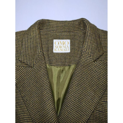 Pre-owned Norma Kamali Wool Blazer In Green