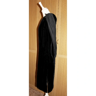 Pre-owned Valentino Velvet Maxi Dress In Black