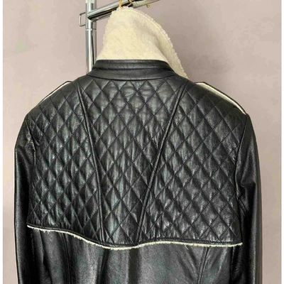 Pre-owned Chanel Black Leather Coat
