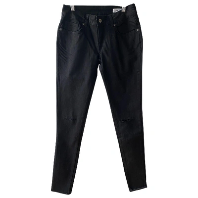 Pre-owned Anine Bing Black Cotton - Elasthane Jeans