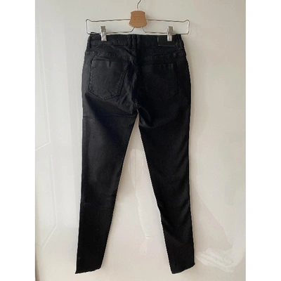 Pre-owned Anine Bing Black Cotton - Elasthane Jeans