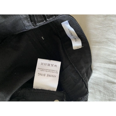 Pre-owned Anine Bing Black Cotton - Elasthane Jeans