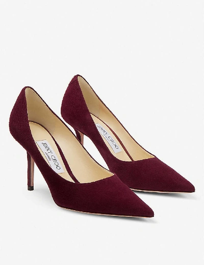 Shop Jimmy Choo Love 85 Suede Courts In Bordeaux