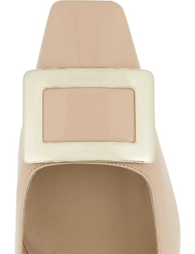 Shop Roger Vivier Belle Vivier Patent Leather Courts In Nude