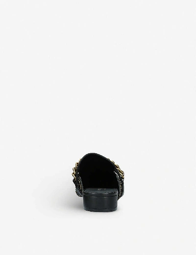 Shop Kurt Geiger Womens Black Chelsea Stud-embellished Leather Mules 3