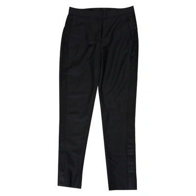 Pre-owned Burberry Wool Slim Pants In Black