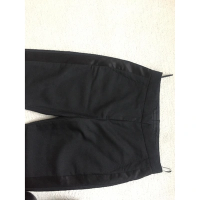 Pre-owned Burberry Wool Slim Pants In Black