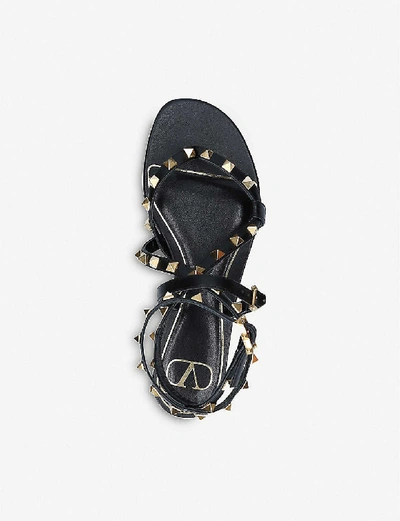 Shop Valentino Rockstud Flair Leather Sandals