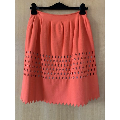 Pre-owned Fendi Skirt Suit In Orange