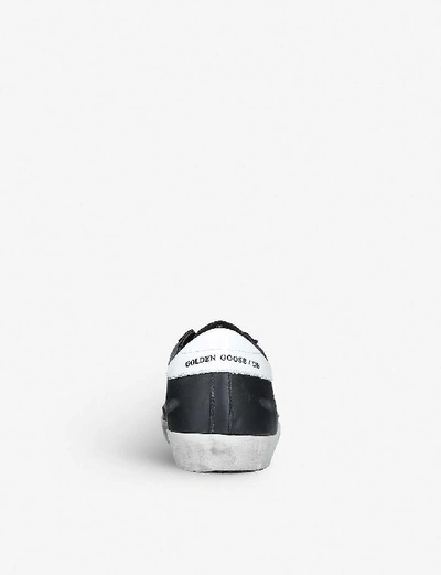 Shop Golden Goose Superstar L27 Leather Trainers In Blk/white