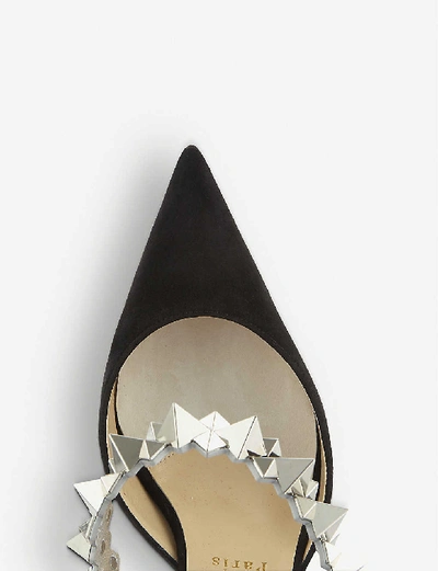 Shop Christian Louboutin Planet Choc 80 Vv/specchio In Black/silver