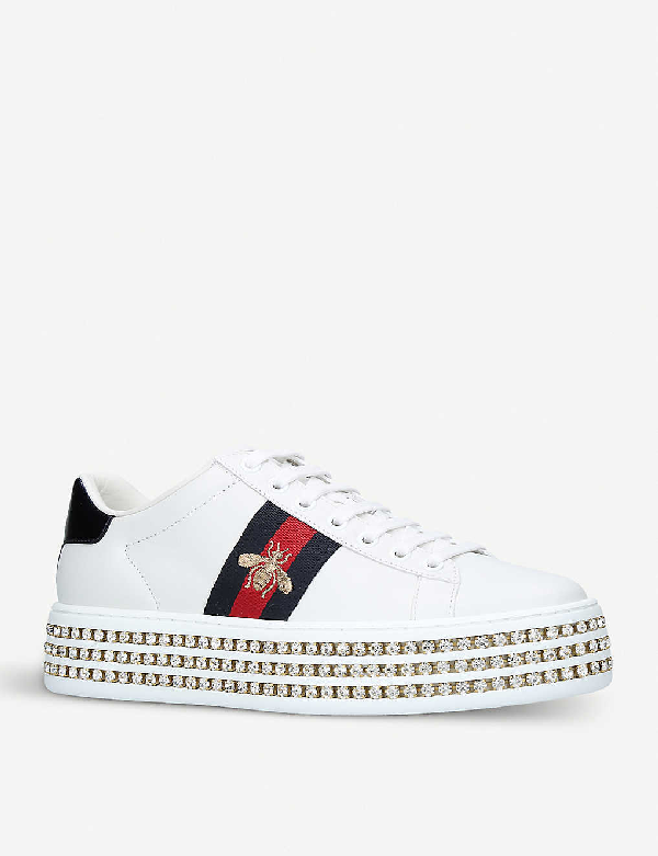 ace sneaker with crystals gucci