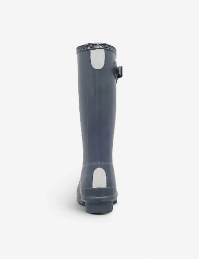 Hunter Boys Navy Kids Original Kids Rubber Wellies 7-10 Years In Nero