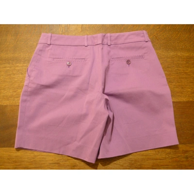 Pre-owned Loro Piana Purple Cotton - Elasthane Shorts