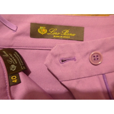 Pre-owned Loro Piana Purple Cotton - Elasthane Shorts