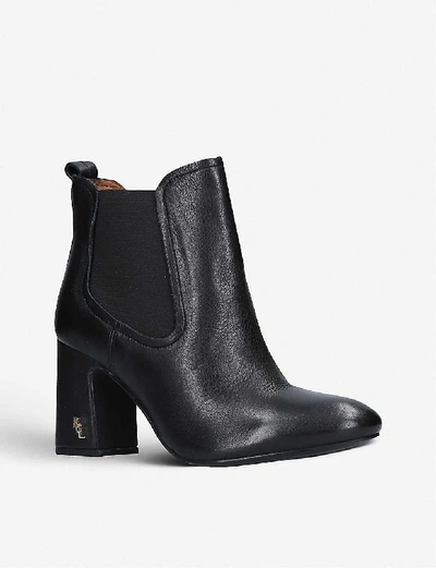 Shop Kurt Geiger Raylan Heeled Leather Ankle Boots In Black