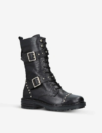 Shop Kurt Geiger Womens Blk/other Sting Leather Boots 6