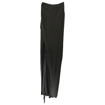 Pre-owned Rick Owens Wool Maxi Skirt In Black