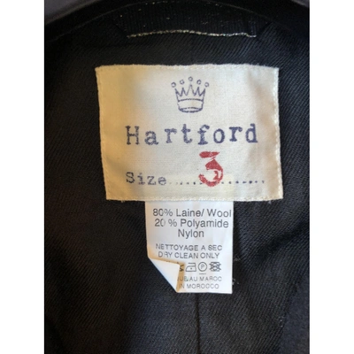 Pre-owned Hartford Wool Peacoat In Blue