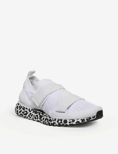 Shop Adidas By Stella Mccartney Ultraboost X Leopard-print Knitted Trainers In White